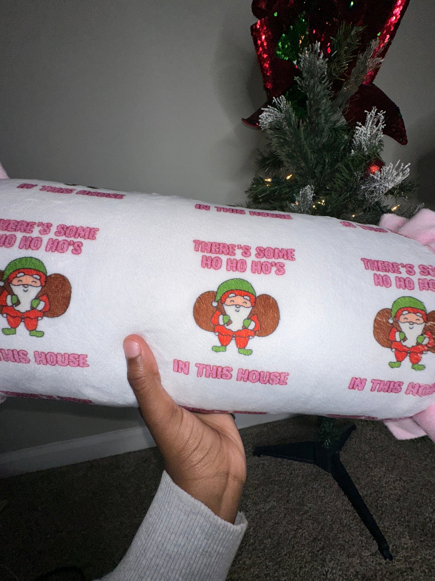 “Ho Ho Ho’s” Christmas pillow