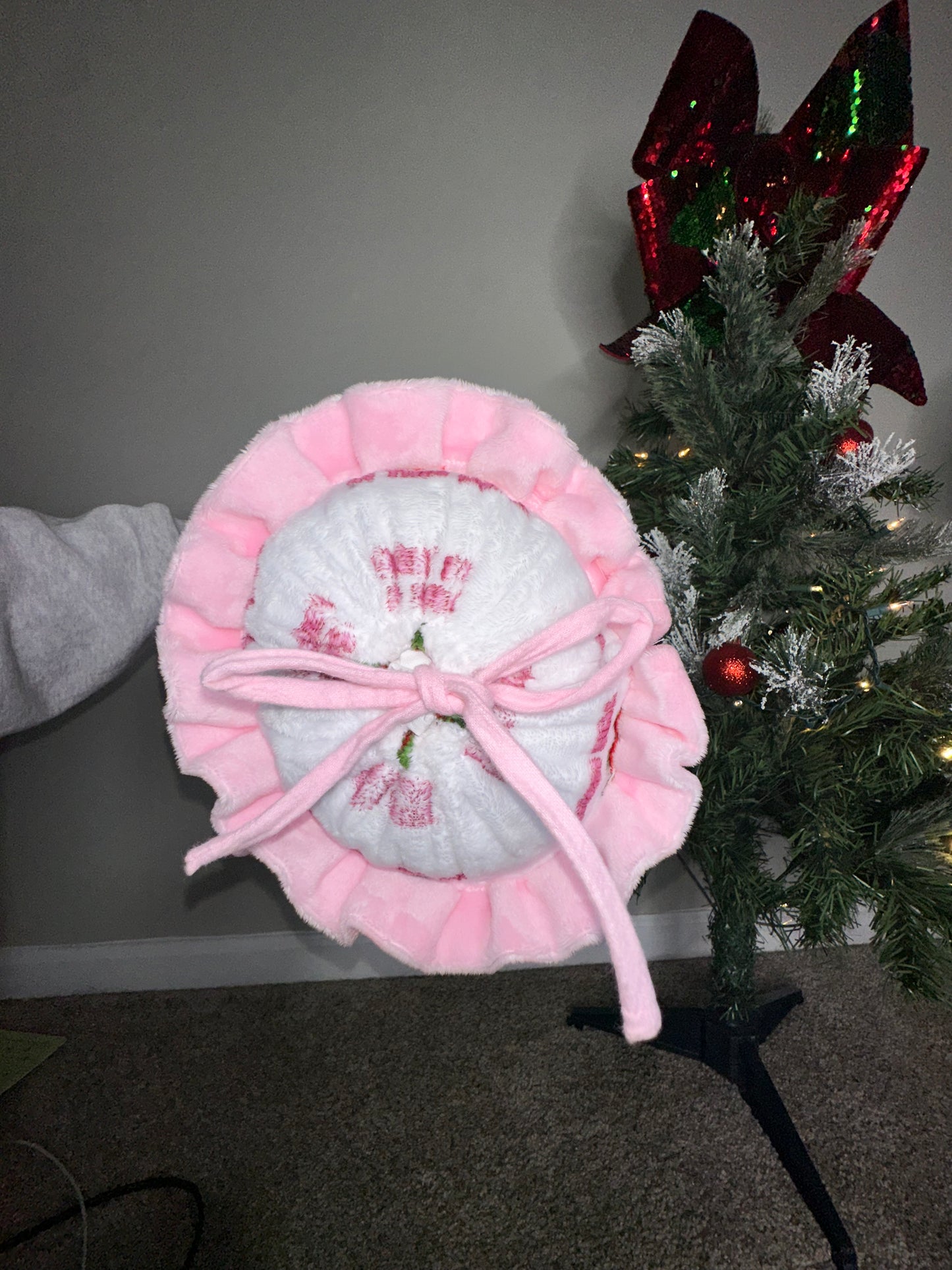 “Ho Ho Ho’s” Christmas pillow