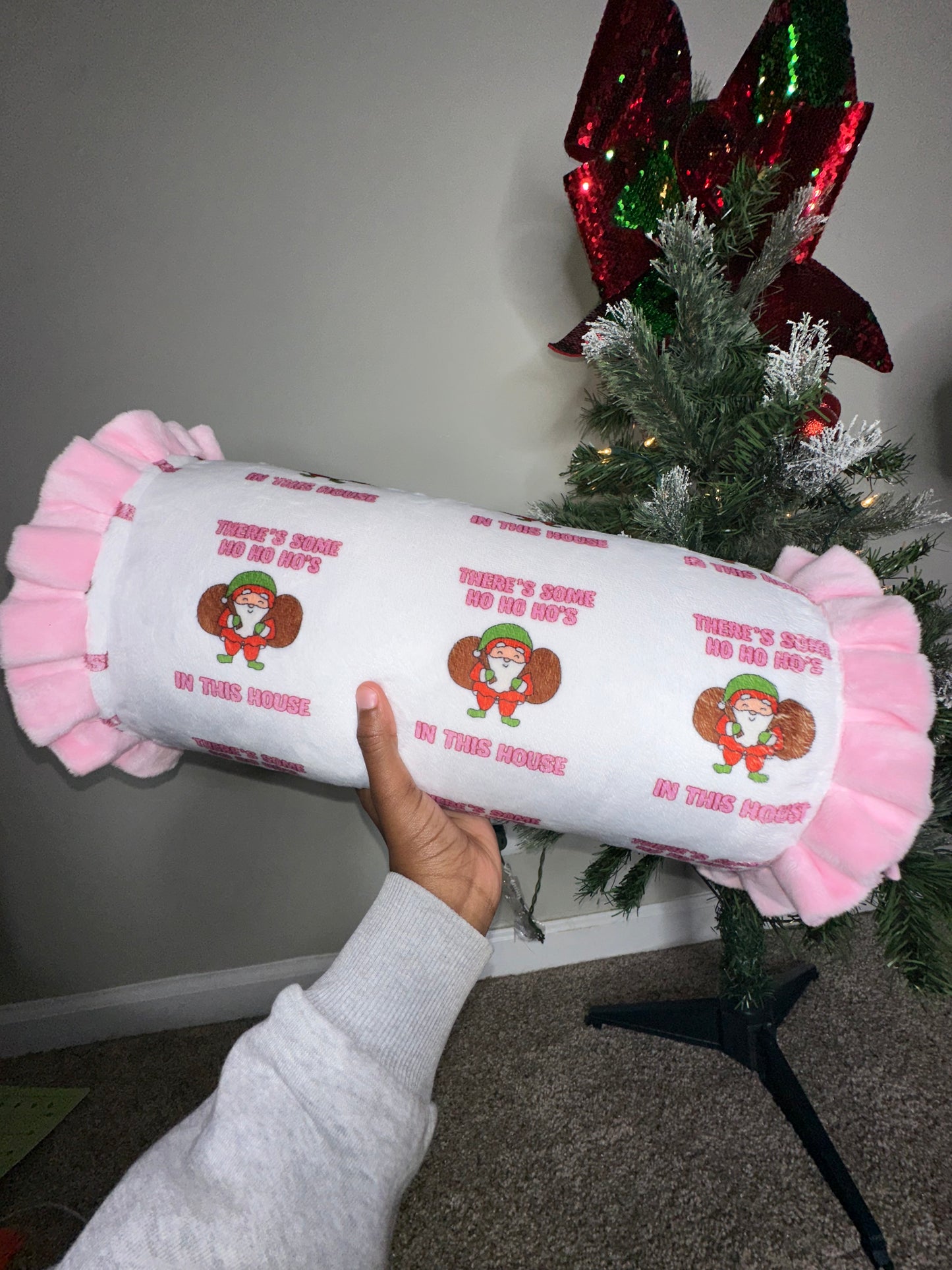 “Ho Ho Ho’s” Christmas pillow